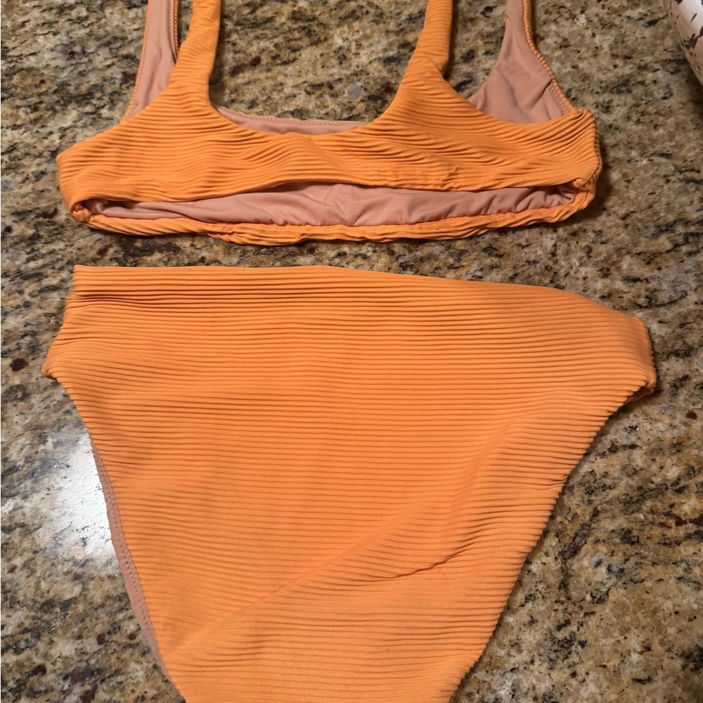 J CrewOrange Ribbed Bikini Set - Picture 3 of 3